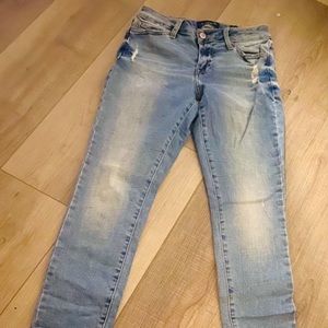 Lucky Brand Skinny Jeans with Frayed Ankle